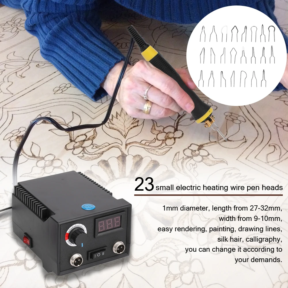 

Professional Wood Burning Machine Kit Set，Pyrography Machine Wood Craft Tool Kit Multifunctional Wood Burning Pyrography Pen New