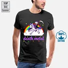 Единорог Радуга Death Metal футболка, футболка для девочек с мультяшным персонажем для мужчин модные мужские Прикольные футболки хлопковая футболка в винтажном стиле, футболки для мальчиков и девочек Футболка