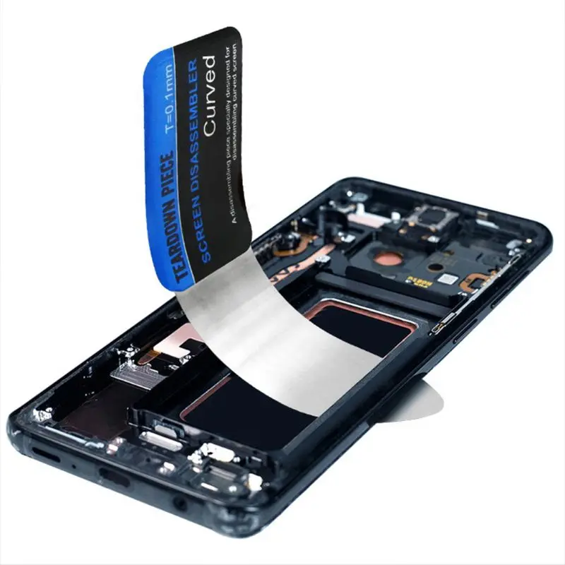 

1pcs Mobile Phone Curved LCD Screen Spudger Opening Pry Card Tools Ultra Thin Flexible Mobile Phone Disassemble Steel Metal