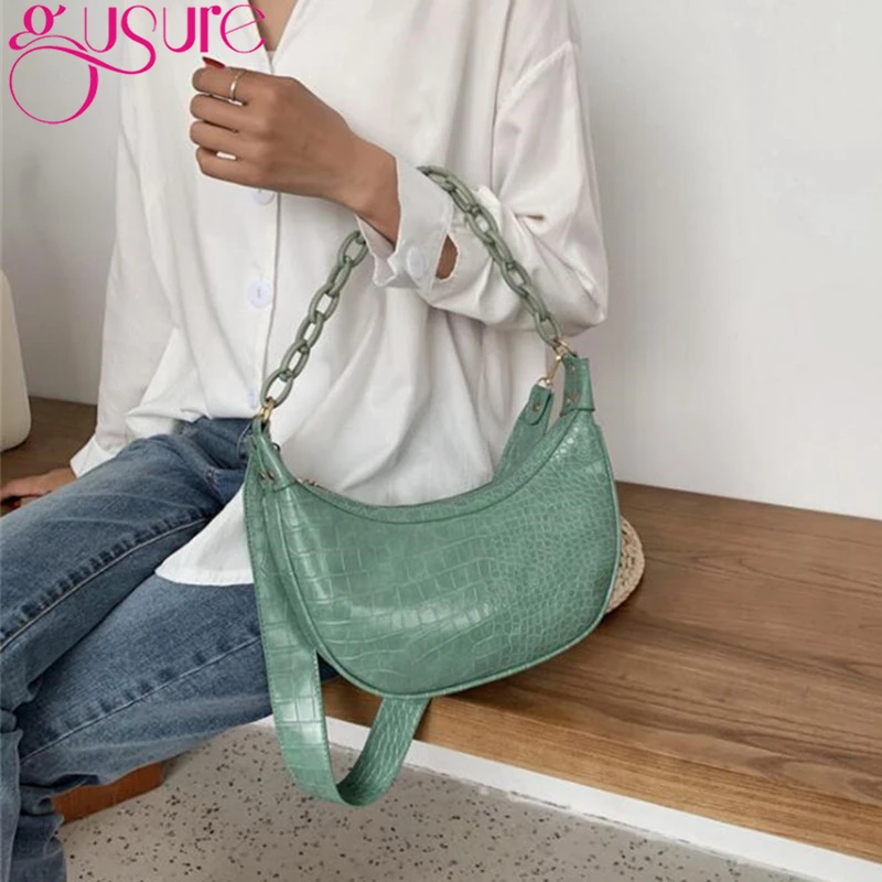 Gusure маленькие сумки через плечо из искусственной кожи с каменным узором для