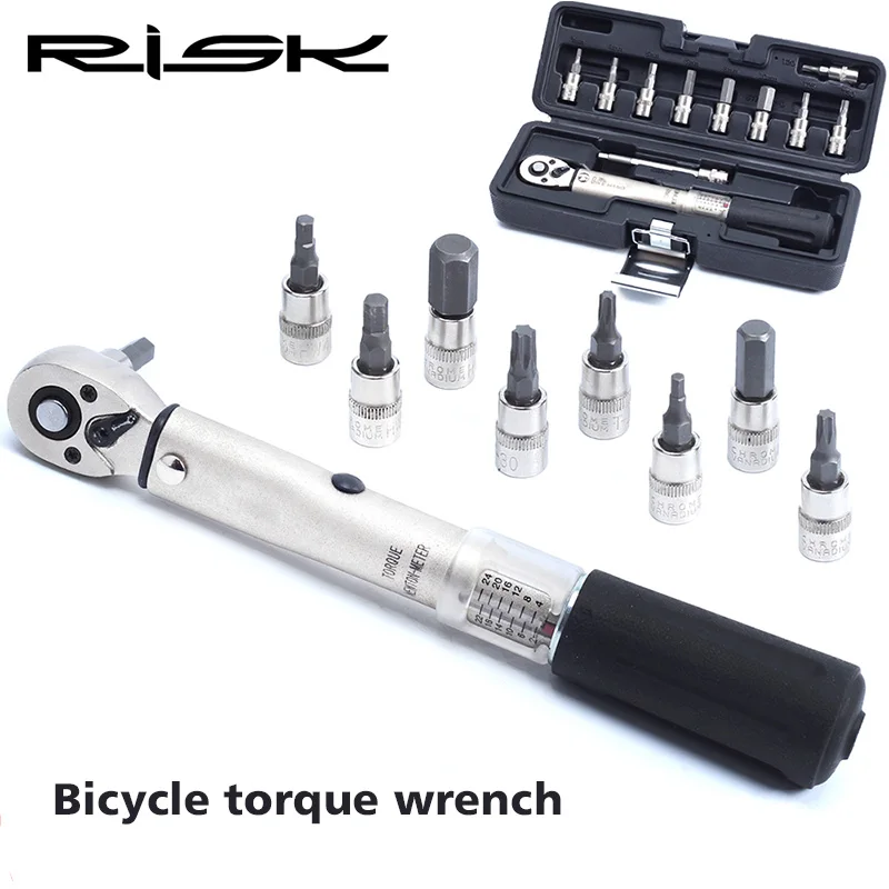 Risk 2-24NM Multifunction Steel Bicycle Torque Wrench Repair Tool Kits Adjustable Allen Key Bike Tools With Box | Спорт и