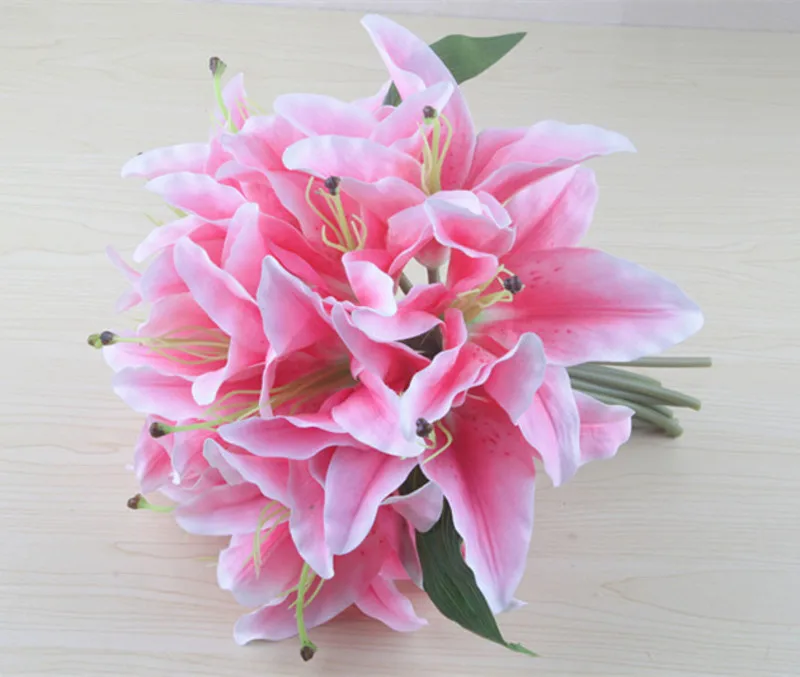 

European Perfume Lily, Bride, Flower, Home Furnishing, Decorative Bouquet. Hotel decoration Photo props