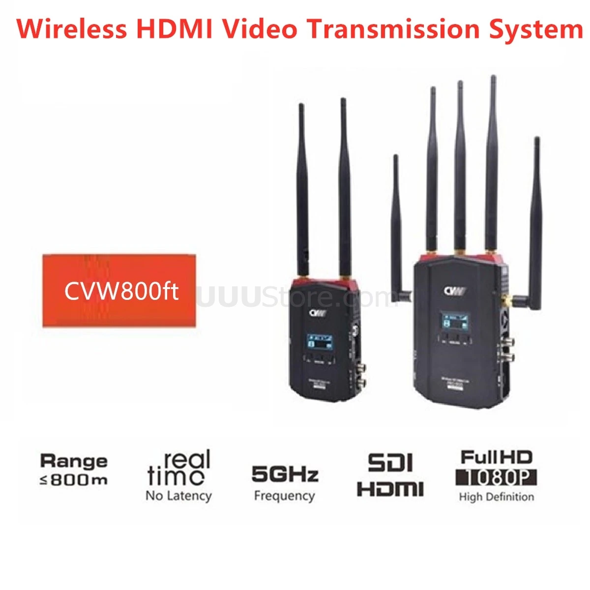 CVW SWIFT 800 800 футов Беспроводная HDMI система передачи видео HD изображения беспроводной передатчик приемник Поддержка смартфона монитор