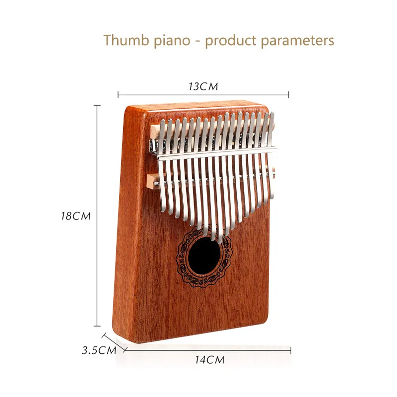 Отличное качество звука 17 клавиш Kalimba игрушечное пианино красного дерева палец