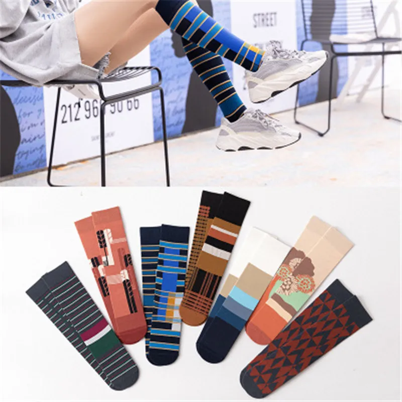 POBPOP Модные женские чулки левые и правые Асимметричные модный уличный стиль