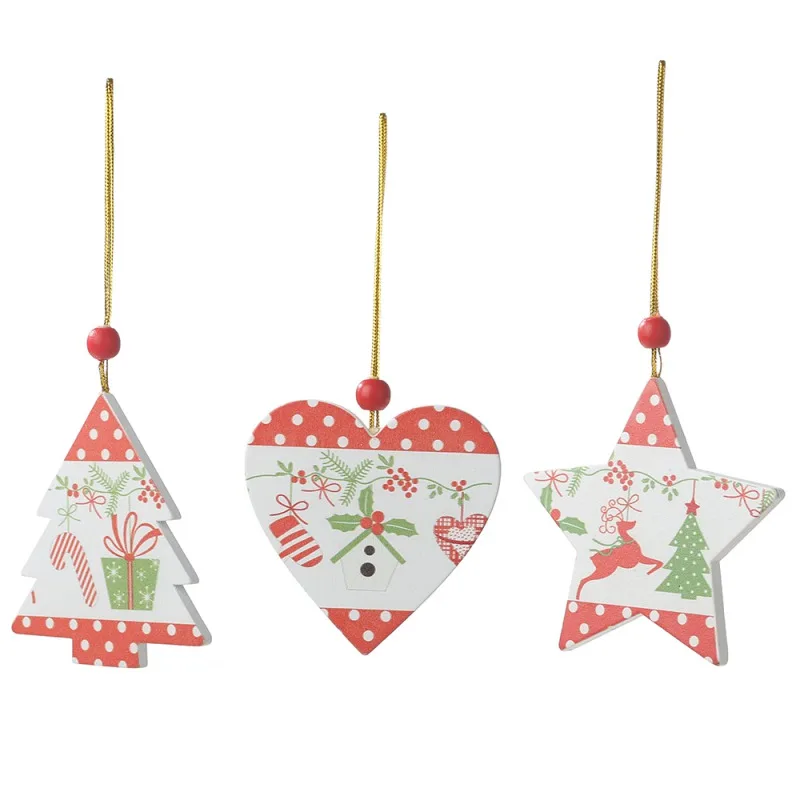 1 шт. деревянная рождественская подвеска Рождественская елка падающие украшения