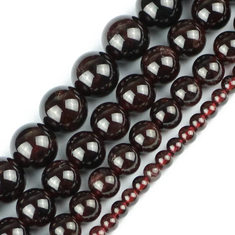 

Бусины Из Натурального граната, 4/6/8/10 мм, для изготовления ювелирных изделий, браслетов, ожерелий