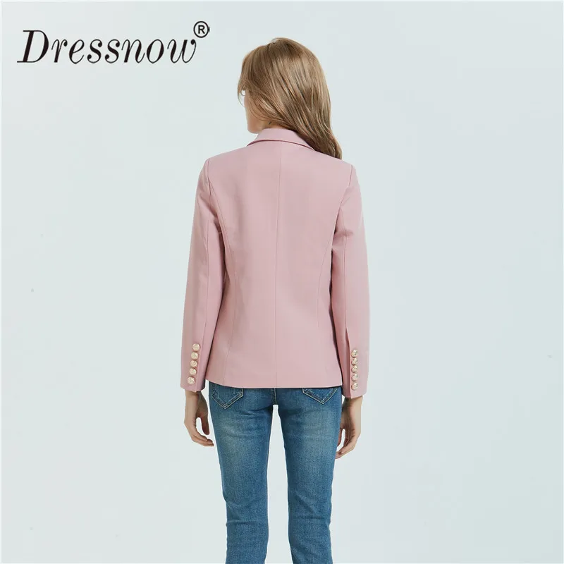 Dressnow Модный женский бледно-розовый приталенный силуэт Блейзер Женский весенний