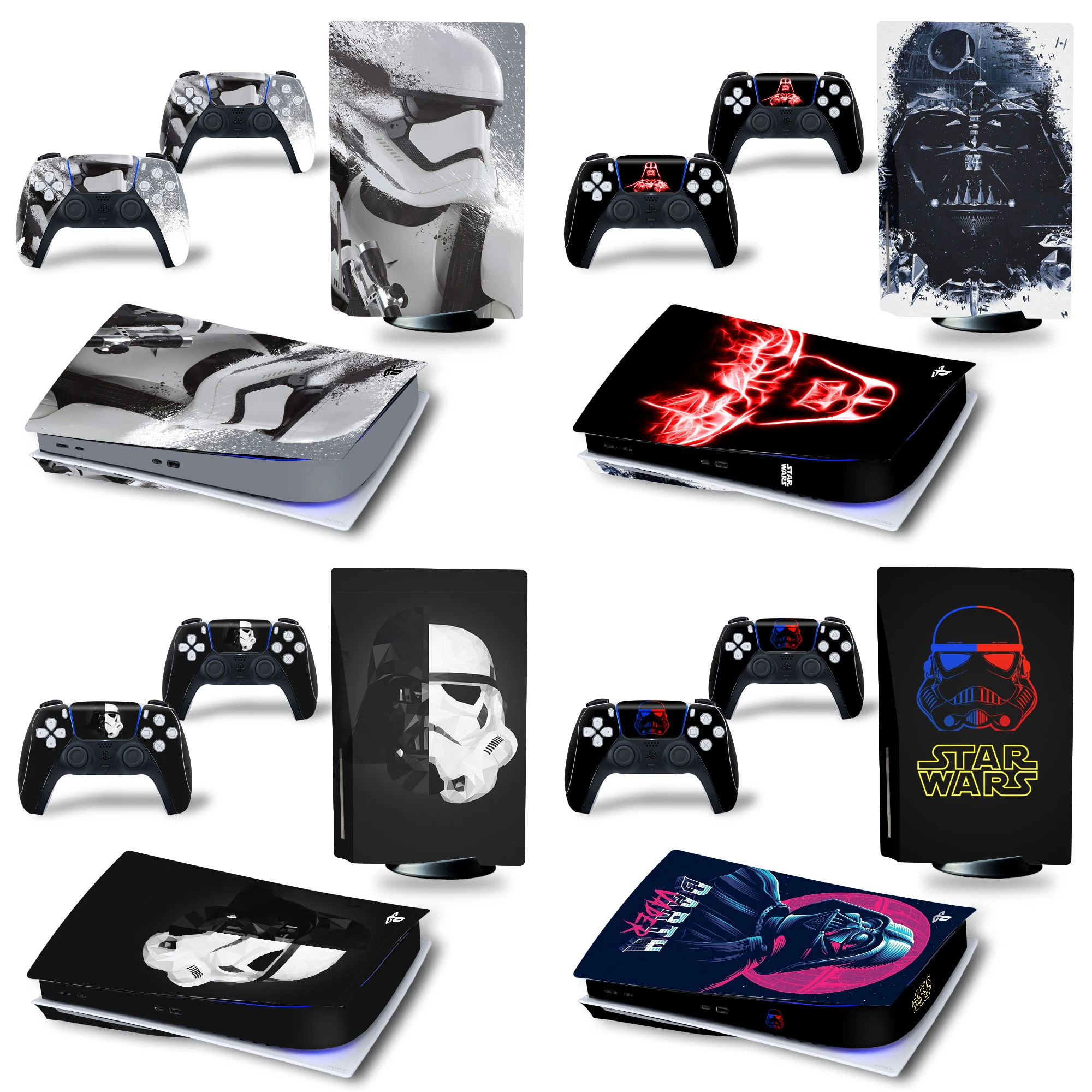 Наклейка на диск Marvel Star Wars PS5 Виниловая наклейка для консоли PlayStation 5 и 2