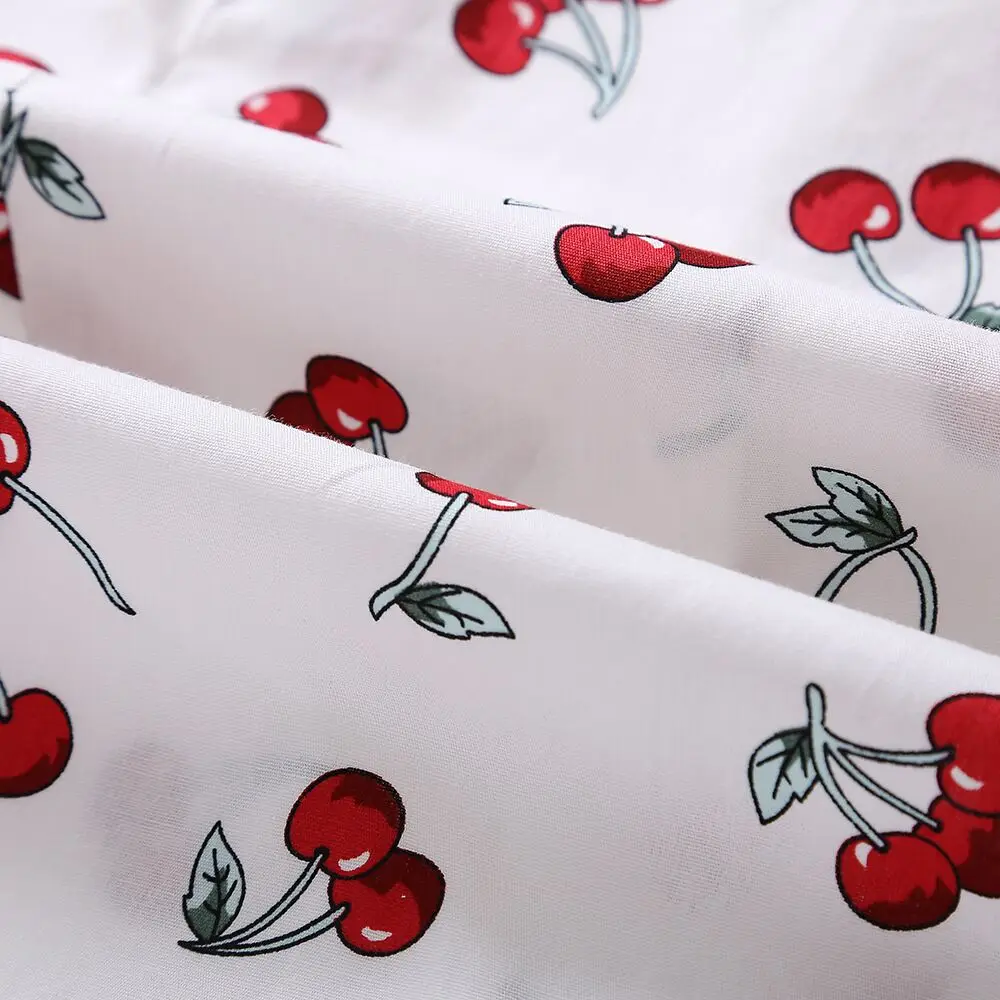 Новинка 2021 дизайнерская модная женская блузка с принтом вишни Женская