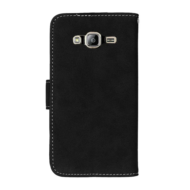 For Samsung J3 2015 Case PU Leather Silicone Cover Phone Galaxy J300 J300H J300F SM-J300F Flip | Мобильные телефоны и