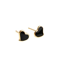 s925 sterling silver k gold style heart shaped dripping earrings design feeling love dripping earrings