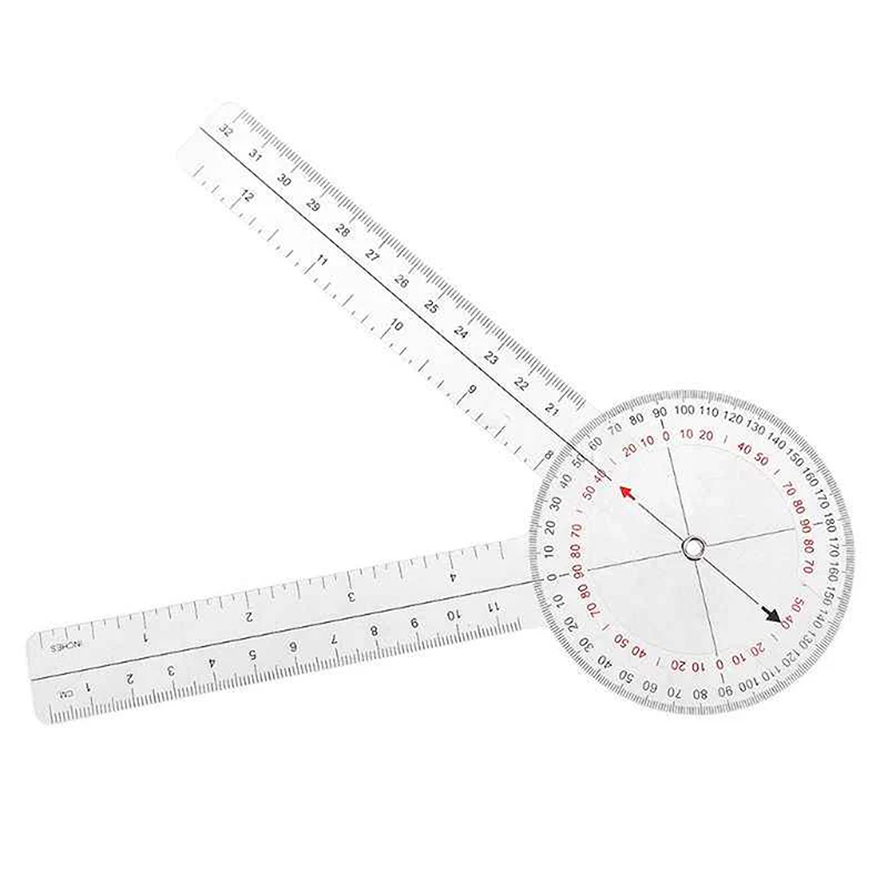 

13inch 33cm Goniometer Joint Ruler Calibrated Orthopedics Spinal Finger Angle Ruler Protractor