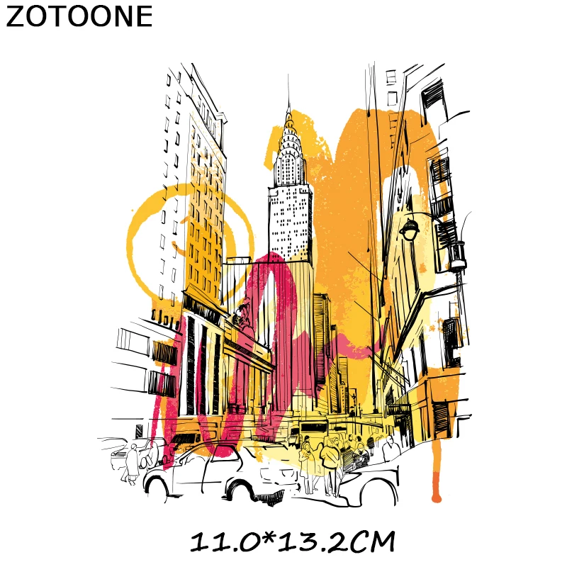 Цветные нашивки ZOTOONE с изображением статуи Свободы Лондона железные переводы для