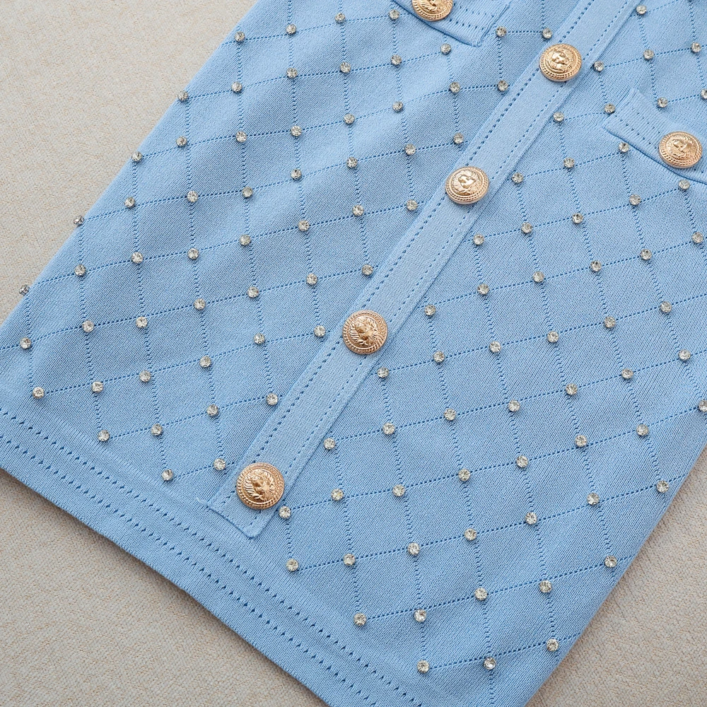 

2021 Autumn New Dress Women's Fashion V-neck Long Sleeve Bowknot Heavy Beads Dress High Waist Slimming Knitted Dress Feminine