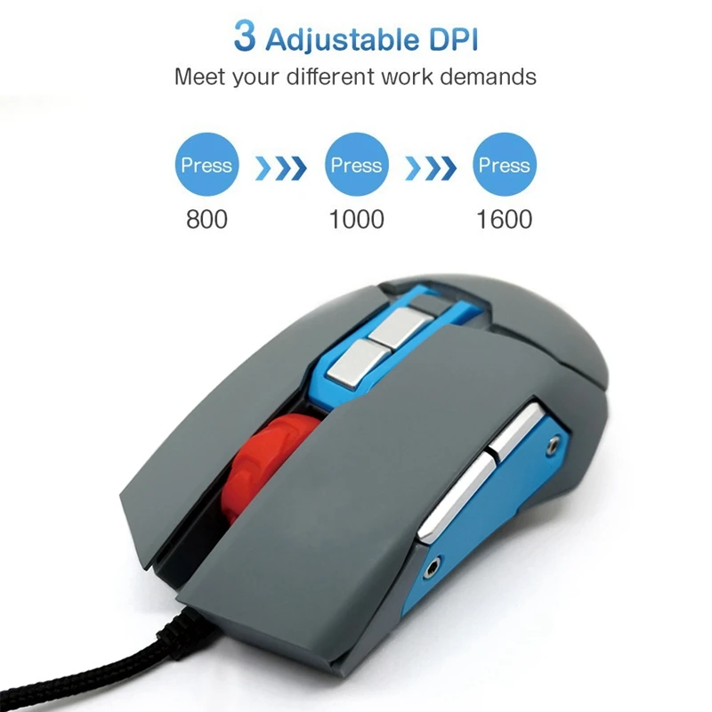 

PCsensor MOS9T Mouse , 9 Programmable Buttons,with Microphone,Temperature and Humidity Display Wired Computer Mouse