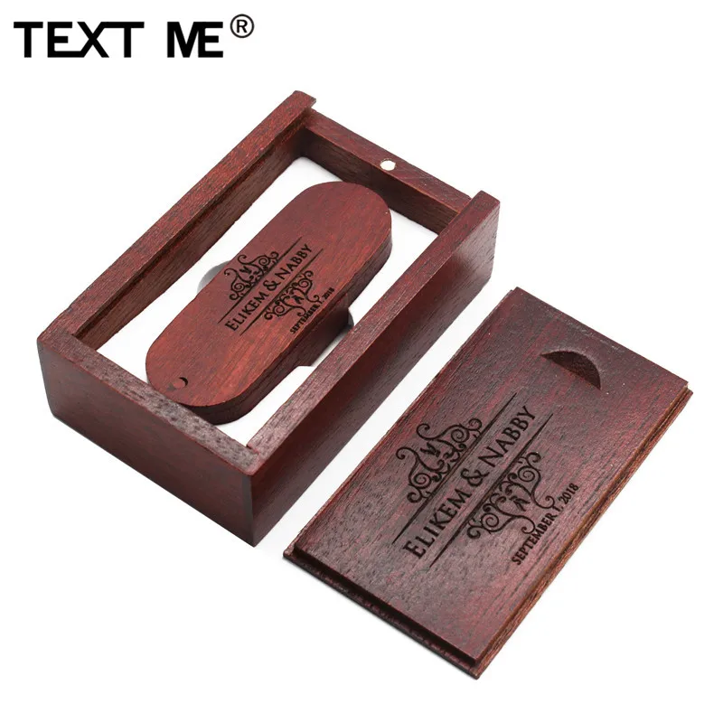 TEXT ME 5 цветов деревянный+ коробка логотип Фотография Печать usb флэш-накопитель 4 ГБ 8 ГБ 16 ГБ 32 ГБ 64 ГБ usb 2,0 подарок U диск