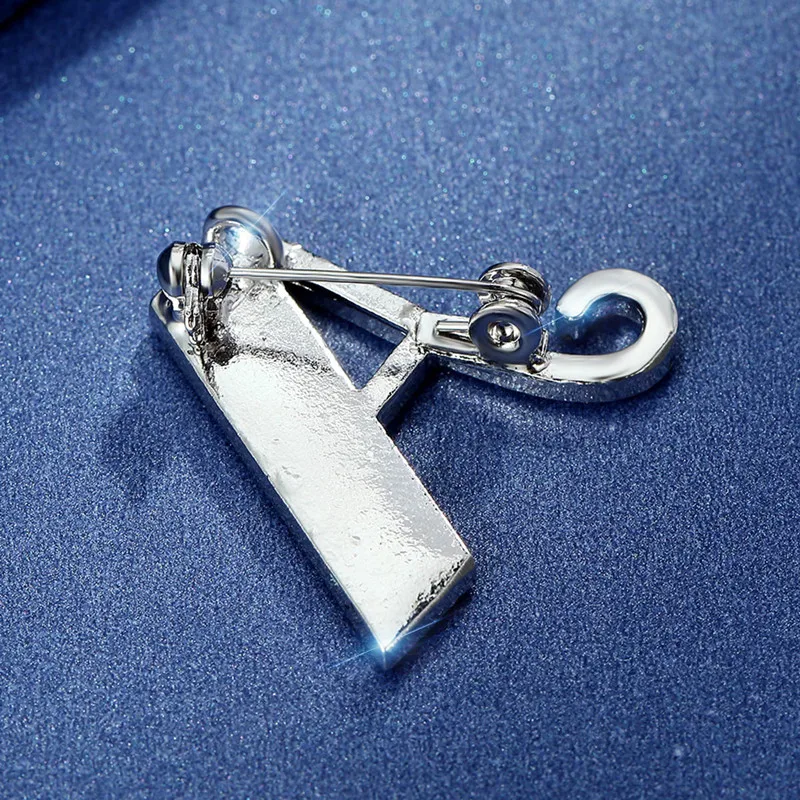

CHIMERA Fashion Letter Brooch Crystal Rhinestone Brooches Pins for Women Men Unisex Alphabet Letter Jewelry Accessories Gifts