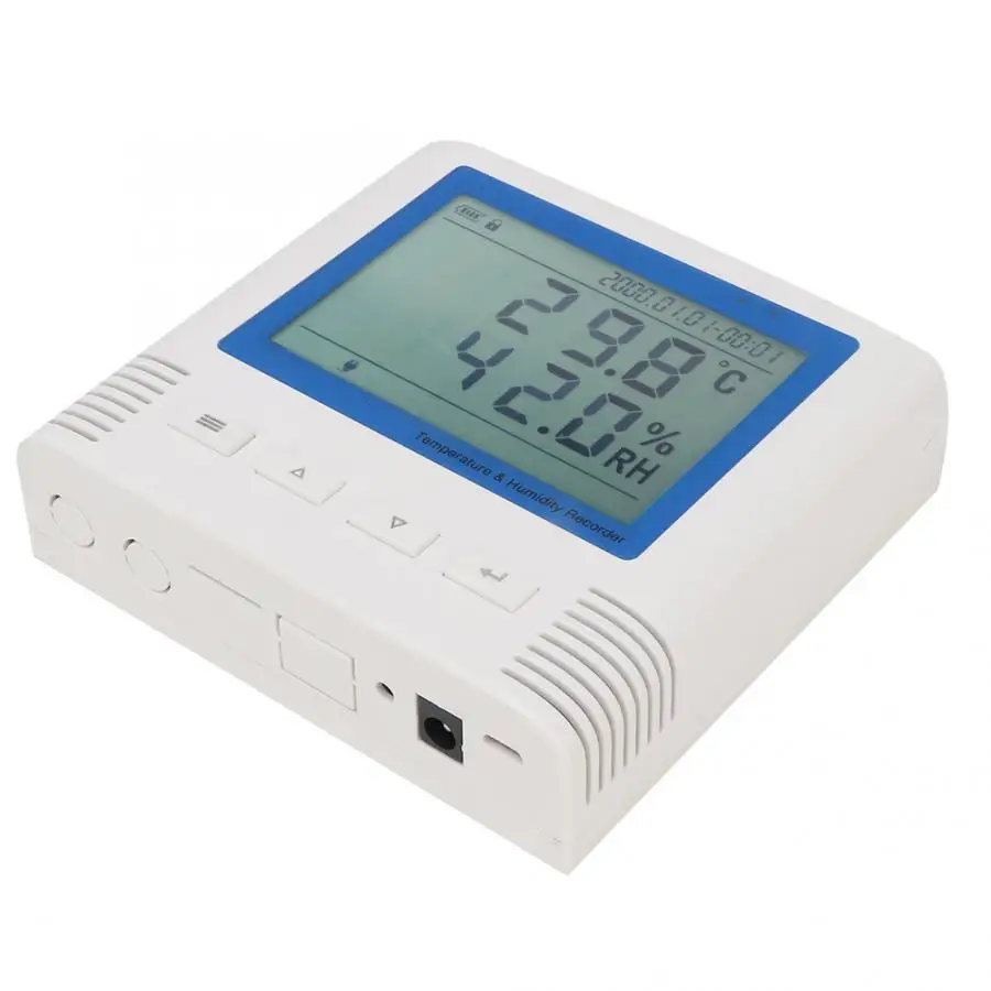 ABS Регистратор температуры и влажности большой Usb экран широкий угол обзора ЖК