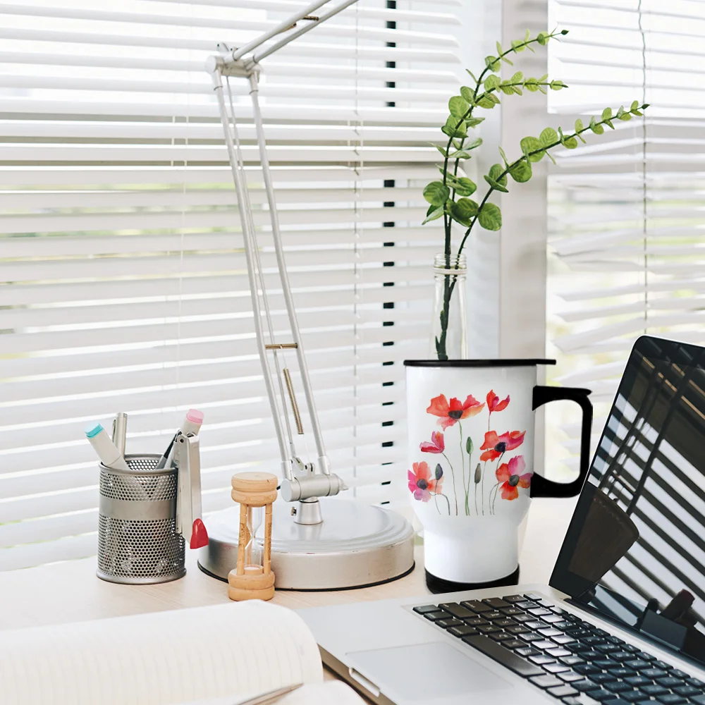 Poppy Flowers персонализированные кружки для путешествий кофейная чашка не выцветает