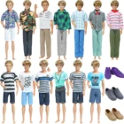 5 компл.упак. из 2 предметов Мода для мужчин, комплект из футболки и штаны; Повседневная одежда для мальчиков и девочек 3 Аксессуары для обуви Одежда для куклы Кен для маленьких девочек игрушка 