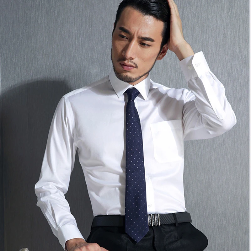 Высокое качество 100% Мерсеризованный хлопок квадратный воротник сплошной s ~ 5xl