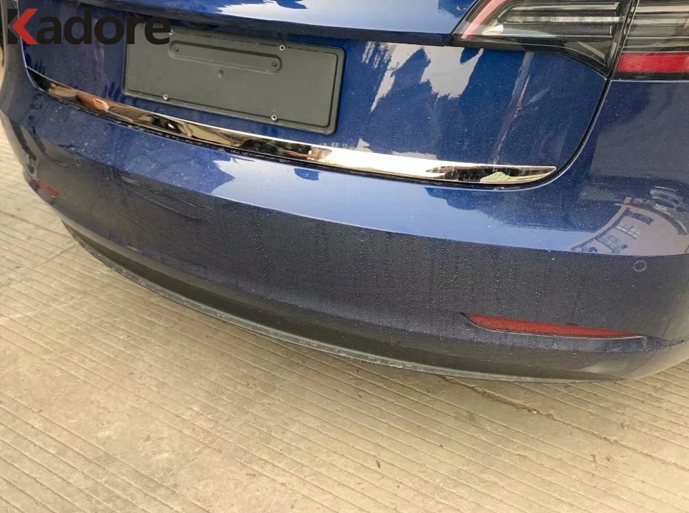 Накладка на заднюю крышку багажника Tesla Model 3 2018 2019 2020 2021 из нержавеющей стали