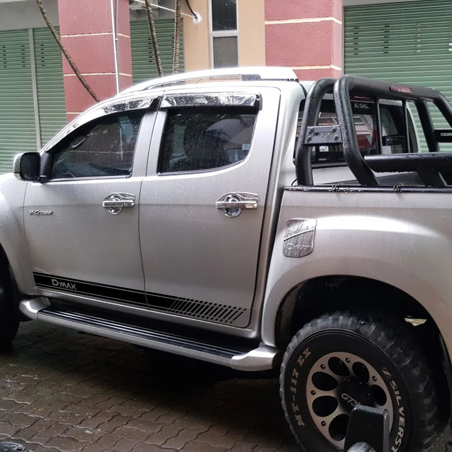 2 шт градиентные боковые полосы графическая Виниловая наклейка для isuzu dmax beast