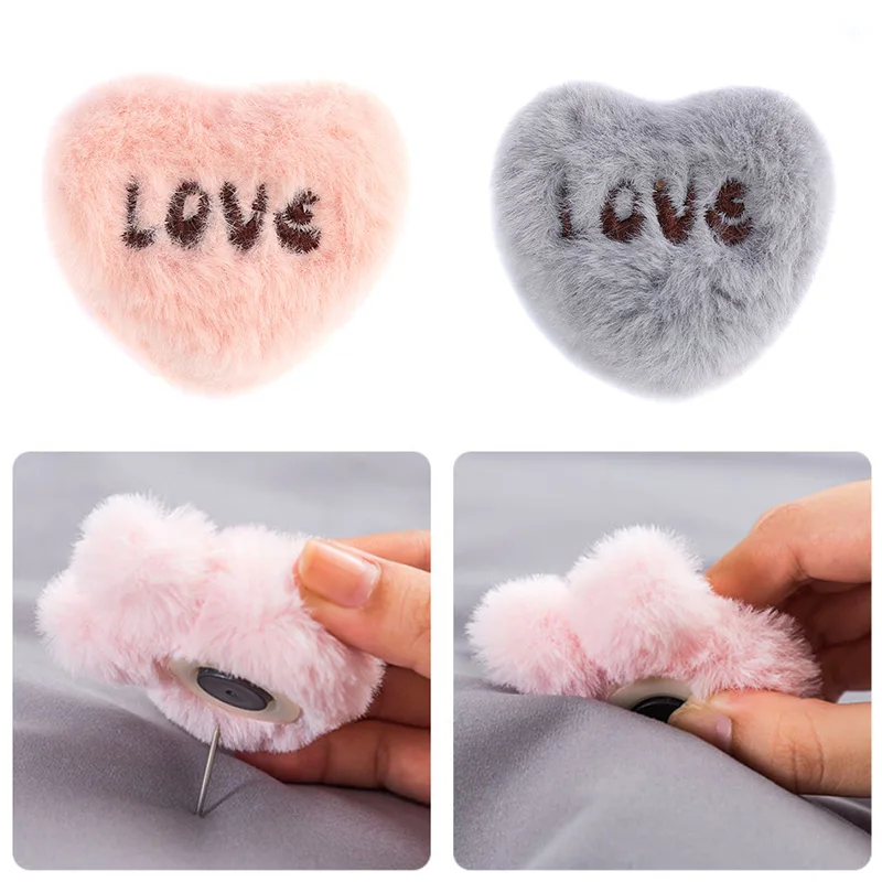 

4pcs Cute Quilt Blanket Clip Heart/Star Shaped Quilt Holder Soft Fluffy Protective Baby Blankets Fastener Fix Anti-slip Grippers