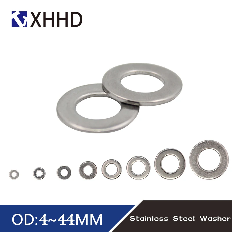 

304 Stainless Steel Flat Gasket Metal Metric Meson Plain Washer M1.6 M2 M2.5 M3 M4 M5 M6 M8 M10 M12 M14 M16 M18 M20 M22 M24