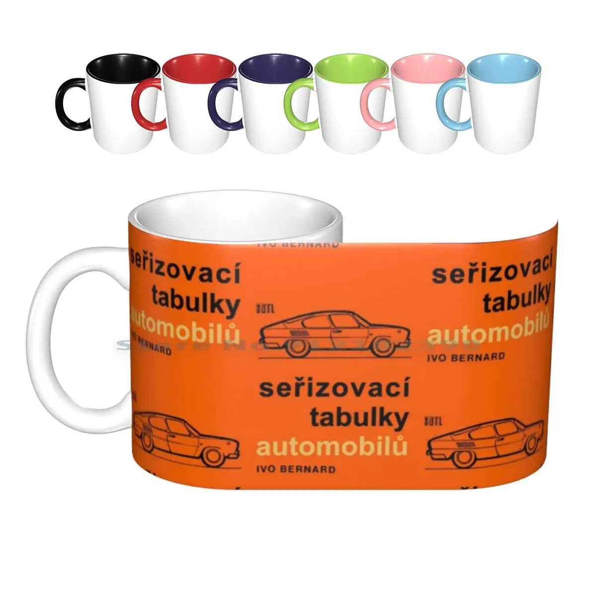 Skoda 110 R Coupe Ceramic Mugs Coffee Cups Milk Tea Mug Skoda Estelle 1970s 1980s 70s 80s Car Cars Classic Classic Car Classic