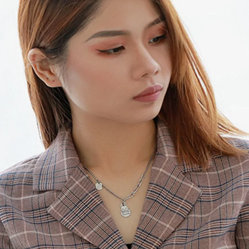 Женское винтажное ожерелье из тайского серебра S925 пробы с кроликом | Украшения и