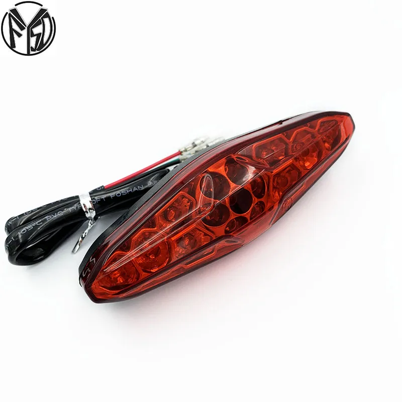 Универсальный светодиодный задний фонарь стоп-сигнал для мотоциклистов 12 В