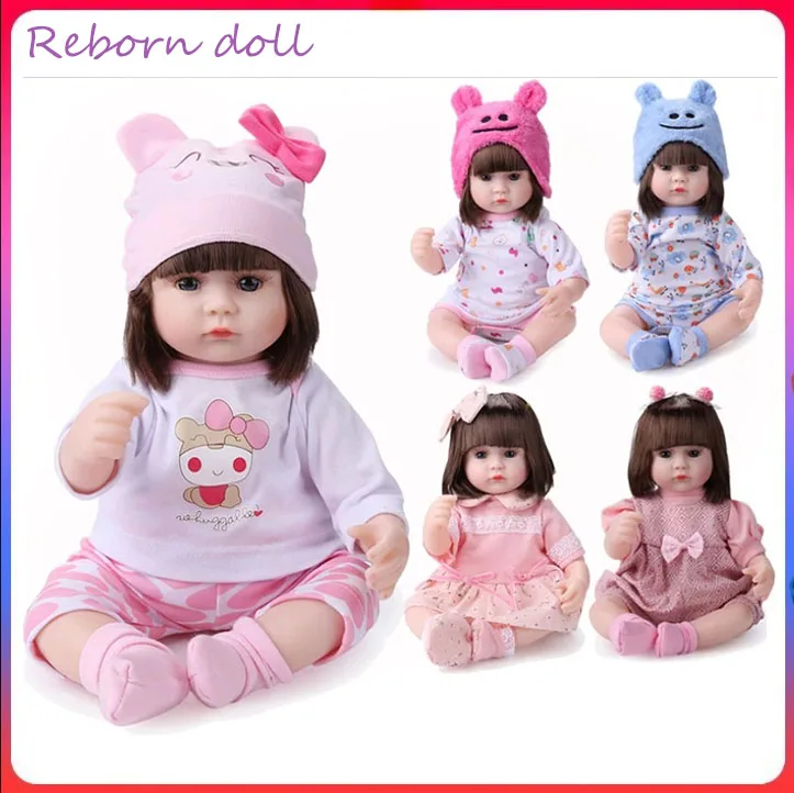

42cm Reborn Doll Lifelike Newborn Simulation Animals Baby Enamel Dolls Children Kids Educational Toy For Girls Diy Toy Gift