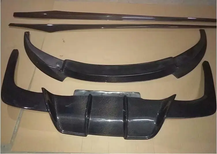 F06 углеродного волокна автомобиль передний диффузор губа на задний бампер крышка
