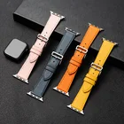 Кожаный ремешок для Apple watch, браслет для часов iWatch series 6 5 4 3 se 7, 44 мм 40 мм 45 мм 41 мм 38 мм 42 мм 42 44 45 мм