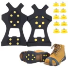 Шипы для обуви, противоскользящие, 10 шипов, зажимы для снега, лыж, альпинизма