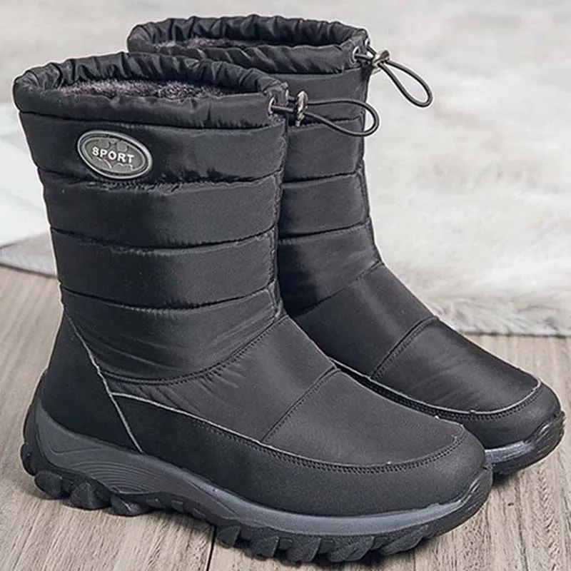 

2021 Women's Shoes Waterproof Winter Boots Women Keep Warm Female Elastic Band Platform Boots Fashion Ladies Women's Warm Shoes