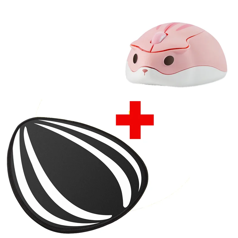 

CHUYI 2.4G Wireless Cute Mouse Hamster Creative Cartoon Mause Ergonomic Mini 3D Optical Mouse With Mouse Pad For PC Kids Gift