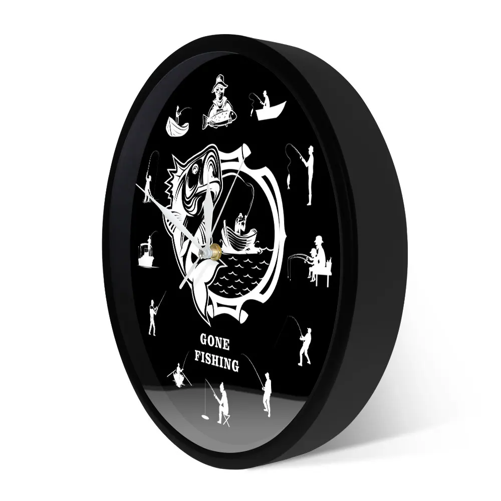 Современные настенные часы с изображением рыбаков рыбаков|Настенные часы| |