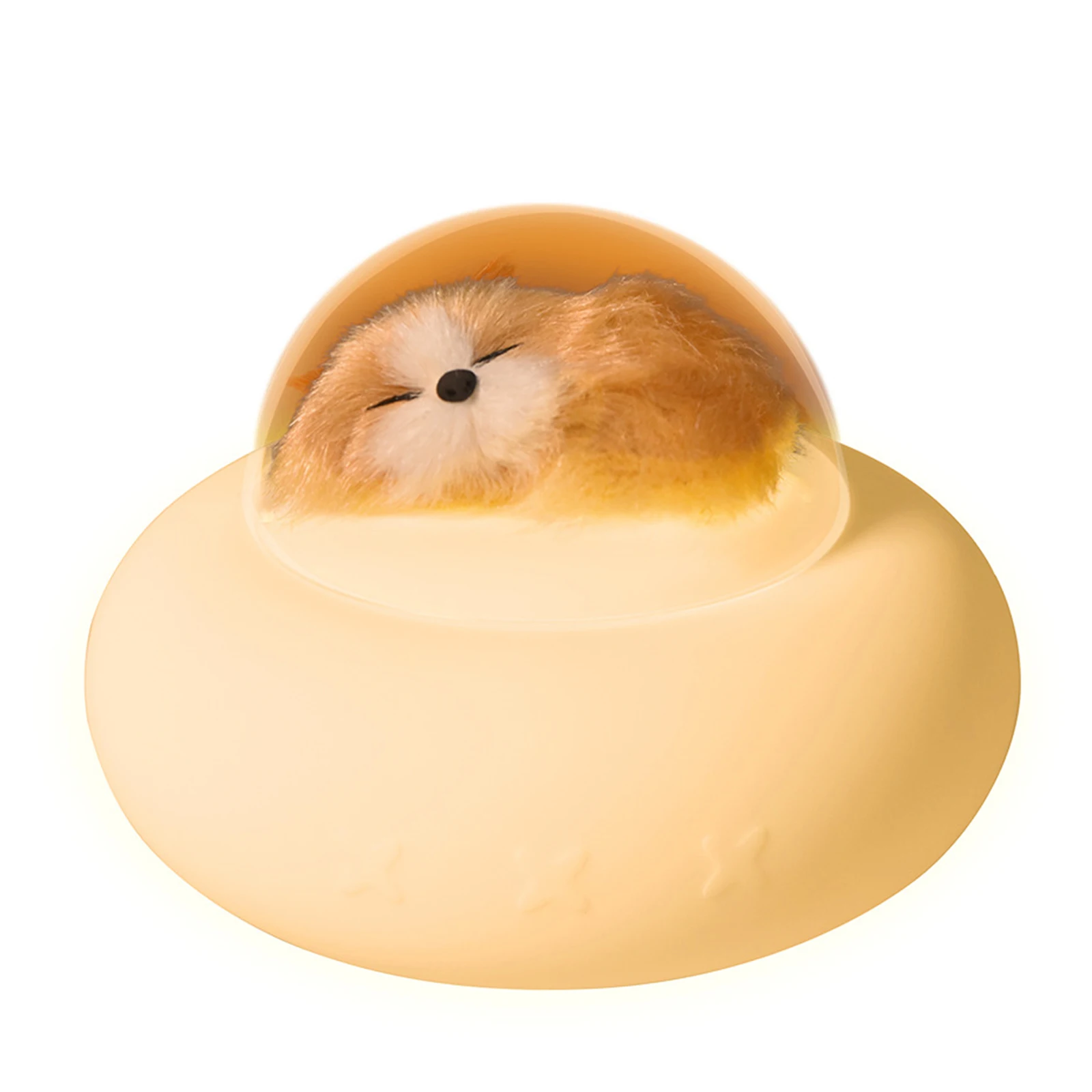 

Cute Animals in Spaceship LED Night Light Pet Silicone Light USB Charging Colorful Atmospheres Light for Bedroom