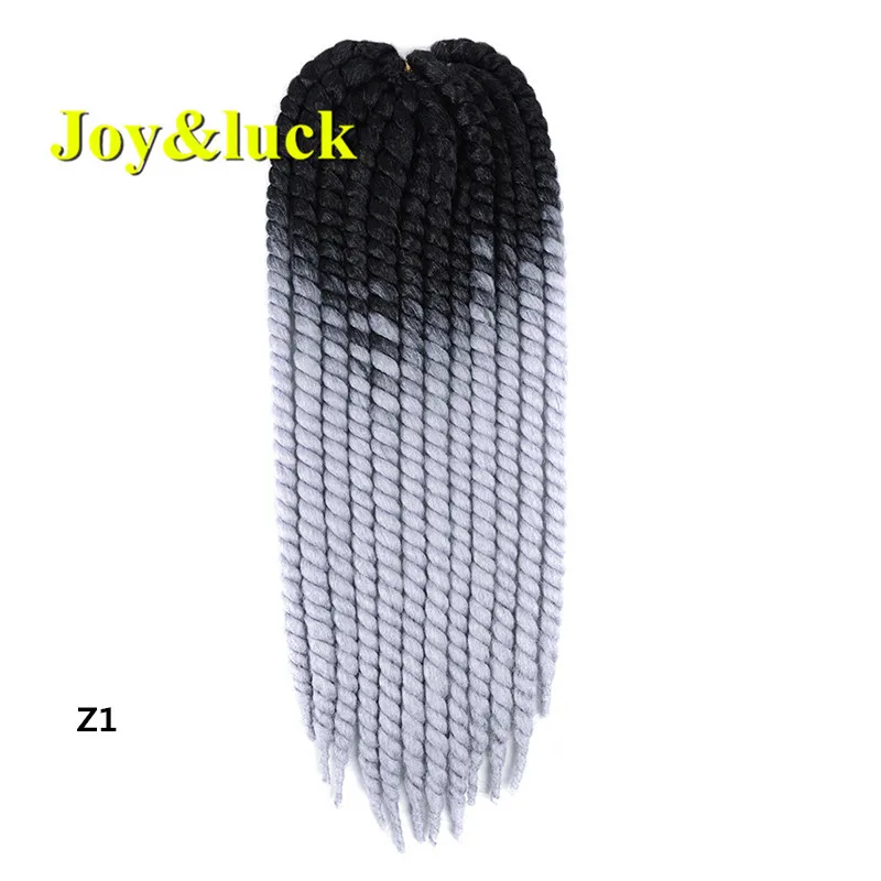 Joy& luck 22 дюймов длинные Джамбо Гавана Mambo твист плетеный вязаный крючком косы синтетические высокотемпературные волокна