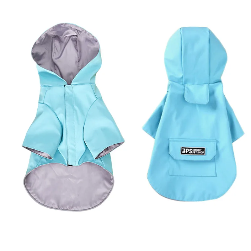 Желтый плащ для собак с капюшоном светоотражающая легкая дождевая куртка пончо