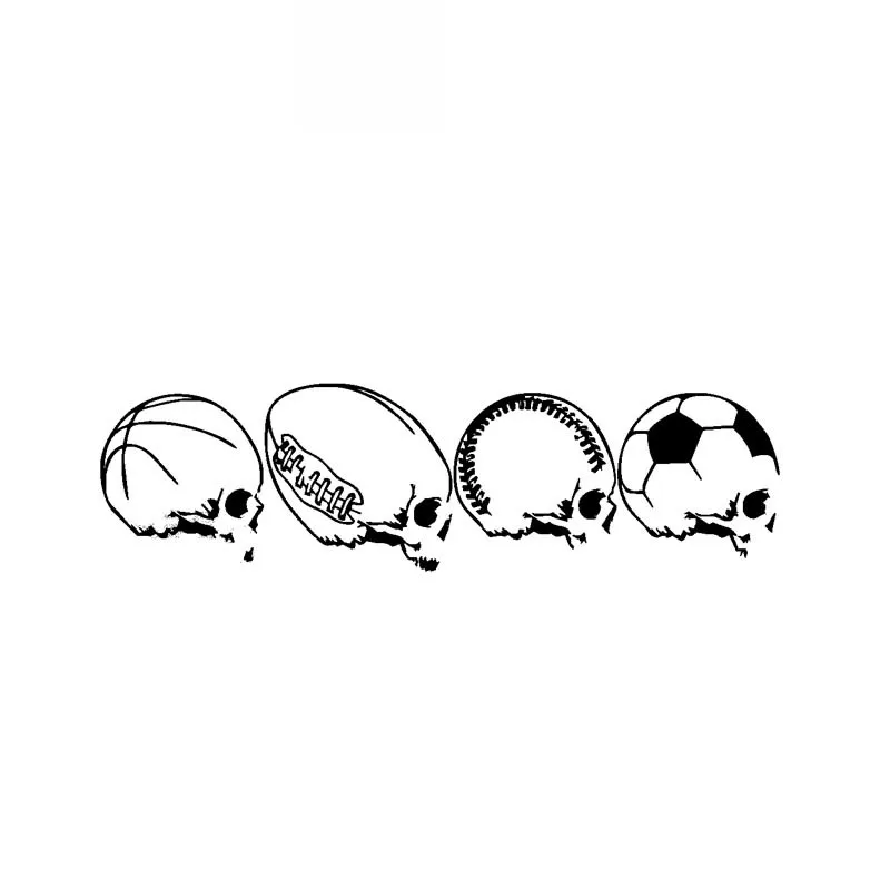 

Football Cartoon Car Decals Motorcycle Motorcycle Personalized PVC Decals Are Suitable for Various Models Black/white, 18cm*5cm