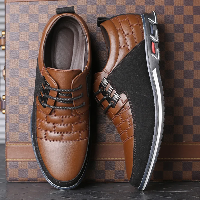 

High Quality Brand Big Size Casual Shoes Men Fashion Hot Sale Business Men Casual Shoes Black Breathable Casual Men Shoes Formal