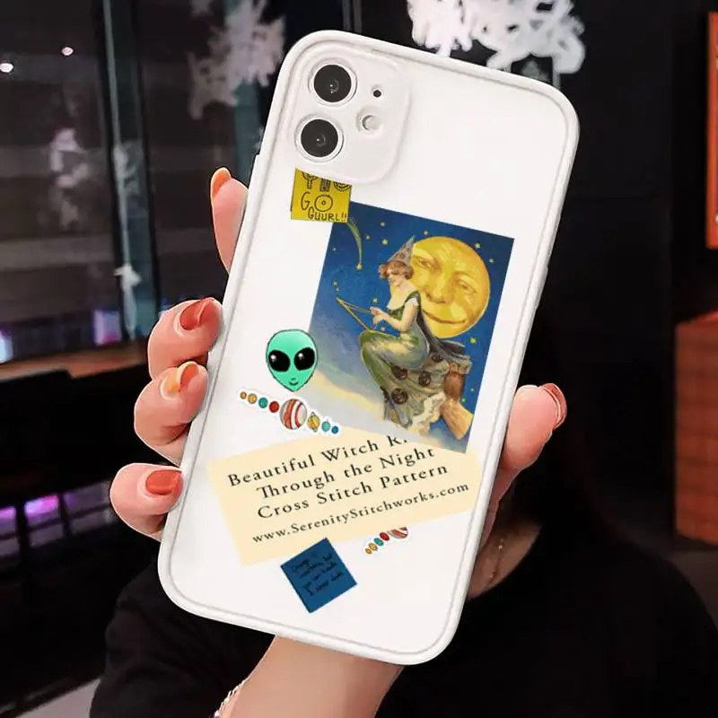 

Painting Memo retro art aesthetics ins Phone Case Matte transparent For White iPhone 12 Mini 11 Pro XR XS Max 7 8 Plus X Cover