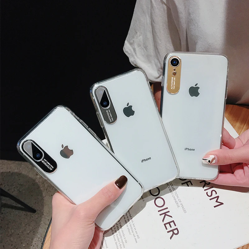 Роскошный прозрачный металлический защитный чехол для объектива камеры iPhone 12 Mini