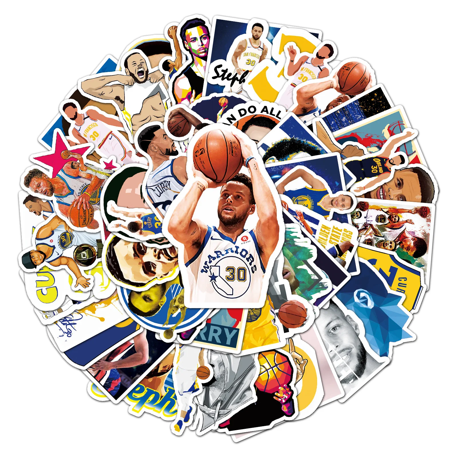 

50pcs Stephen Curry Stickers Waterproof Skateboard Bicycle Guitar Laptop Kids Anime Cool Cartoon Stickers Toys Gift