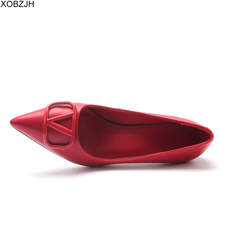 Итальянская дизайнерская обувь на низком каблуке для офиса женские туфли