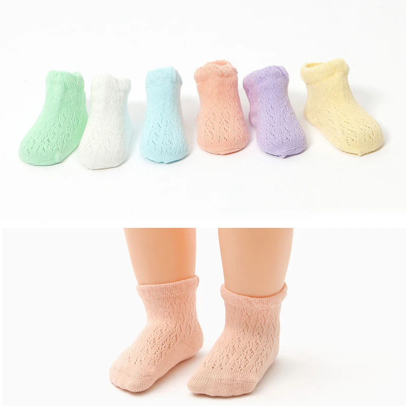 

Newborn Baby Lightweight Hollow Socks 100% Cotton 0-36m Summer Child Baby Socks Relent Loose Socks Cutout Baby Socks W005 Unisex